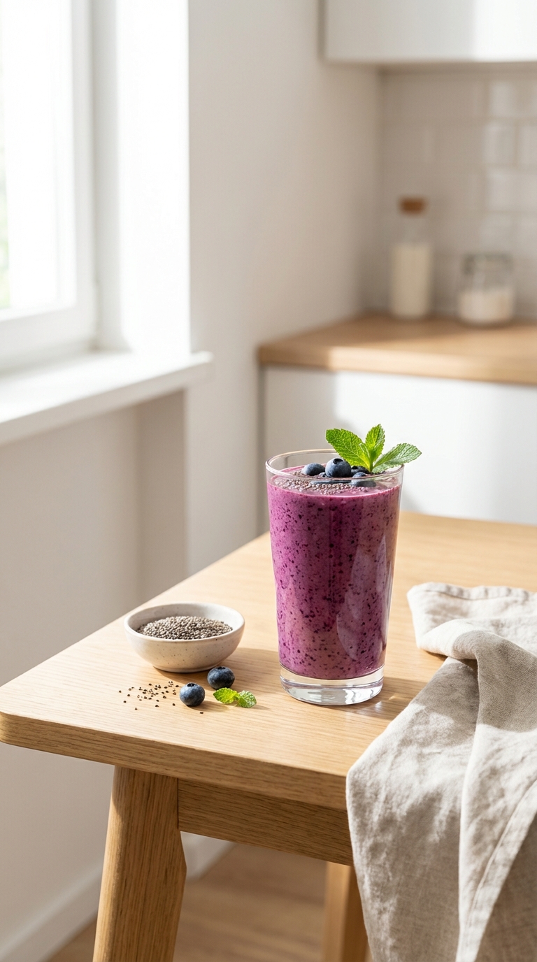 Blueberry Brain-Boosting Power Shake — Boosts Focus Naturally