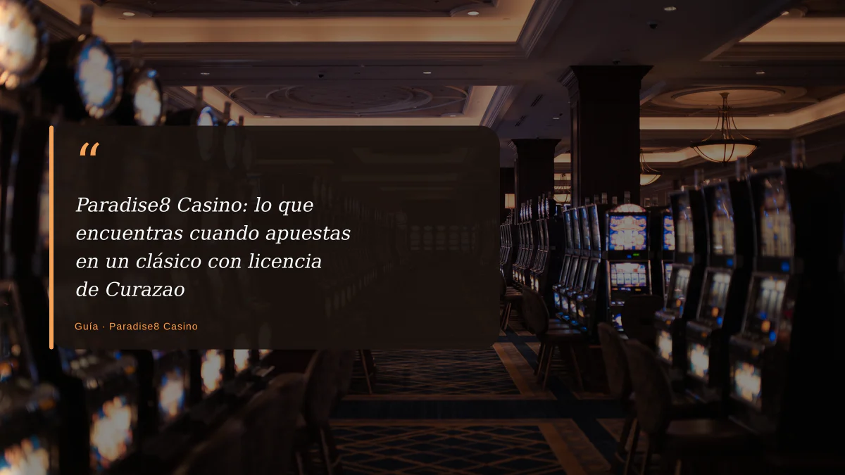 Paradise8 Casino: lo que encuentras cuando apuestas en un clásico con licencia de Curazao