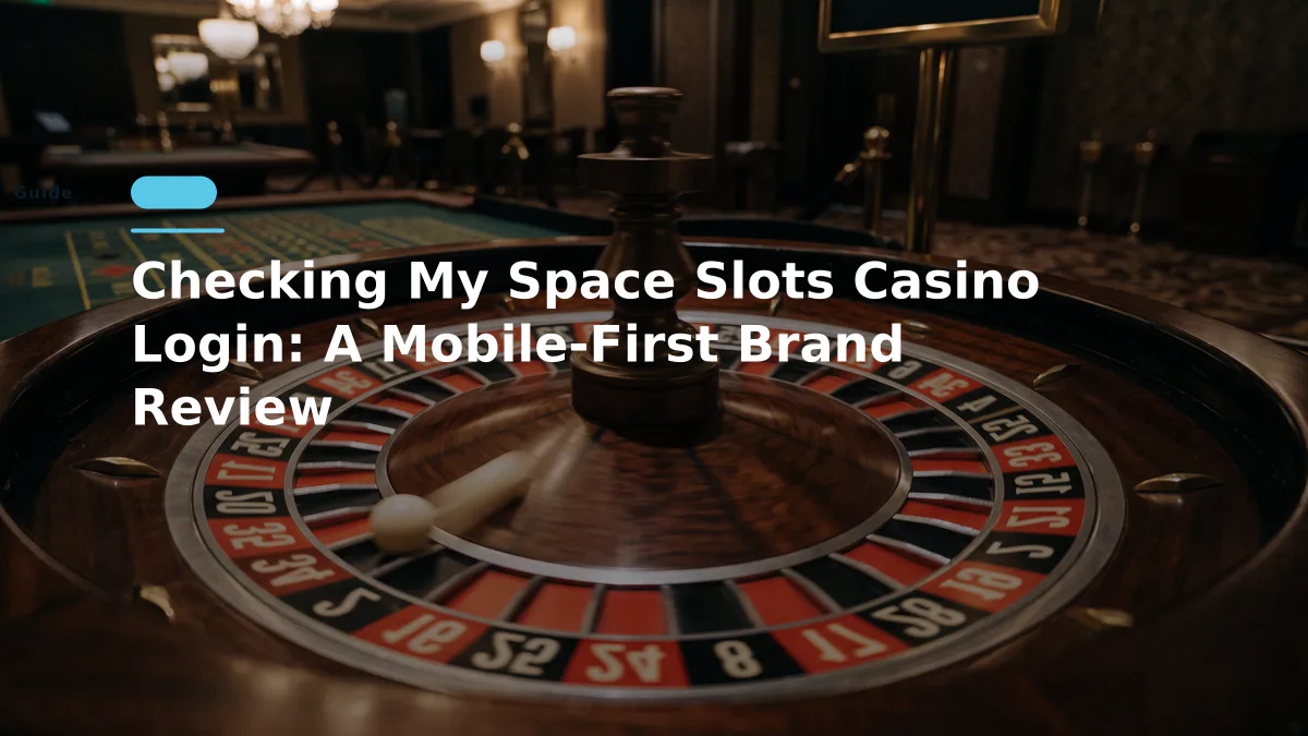 Checking My Space Slots Casino Login: A Mobile-First Brand Review