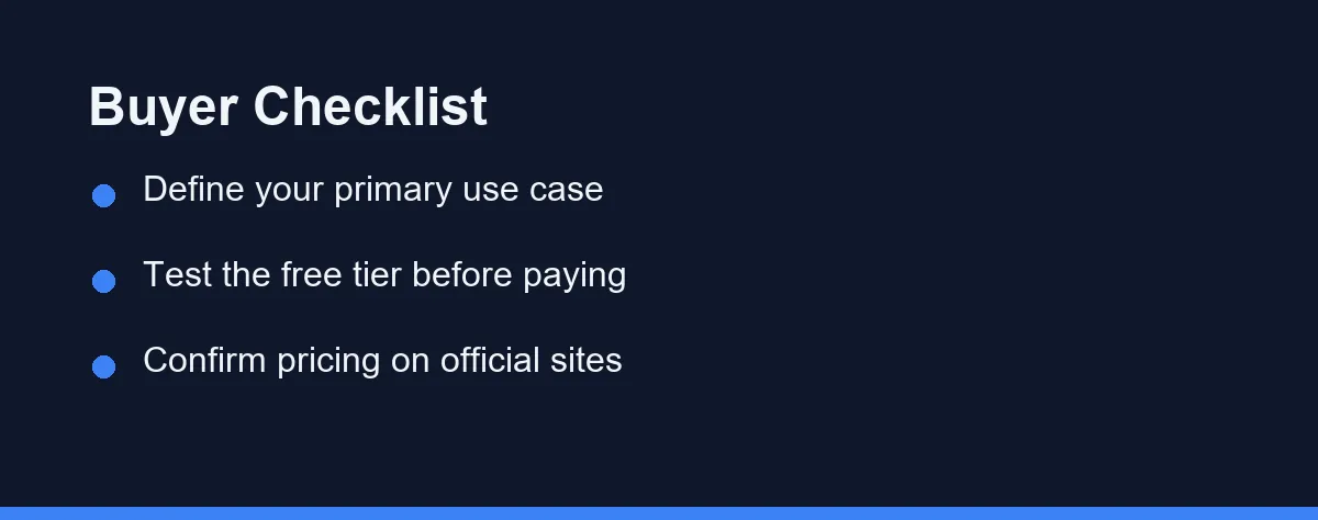 Buyer Checklist