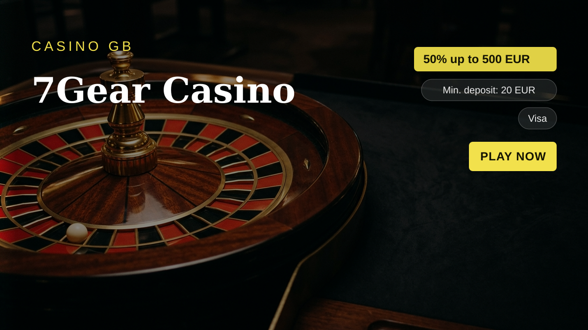 7Gear Casino — welcome bonus 50% up to 500 EUR + 500 FS, payments: Visa, Mastercard, Skrill, Neteller, MiFinity 7Gear Casino — welcome bonus 50% up to 500 EUR + 500 FS, payments: Visa, Mastercard, Skrill, Neteller, MiFinity