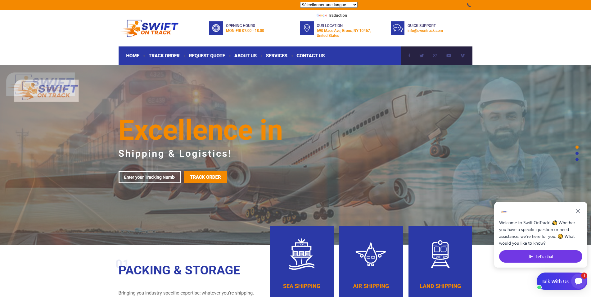 Stored screenshot of swontrack.com