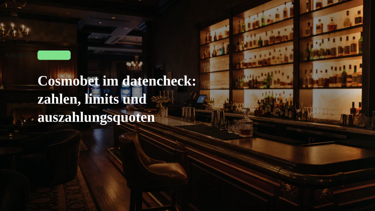 Cosmobet im datencheck: zahlen, limits und auszahlungsquoten