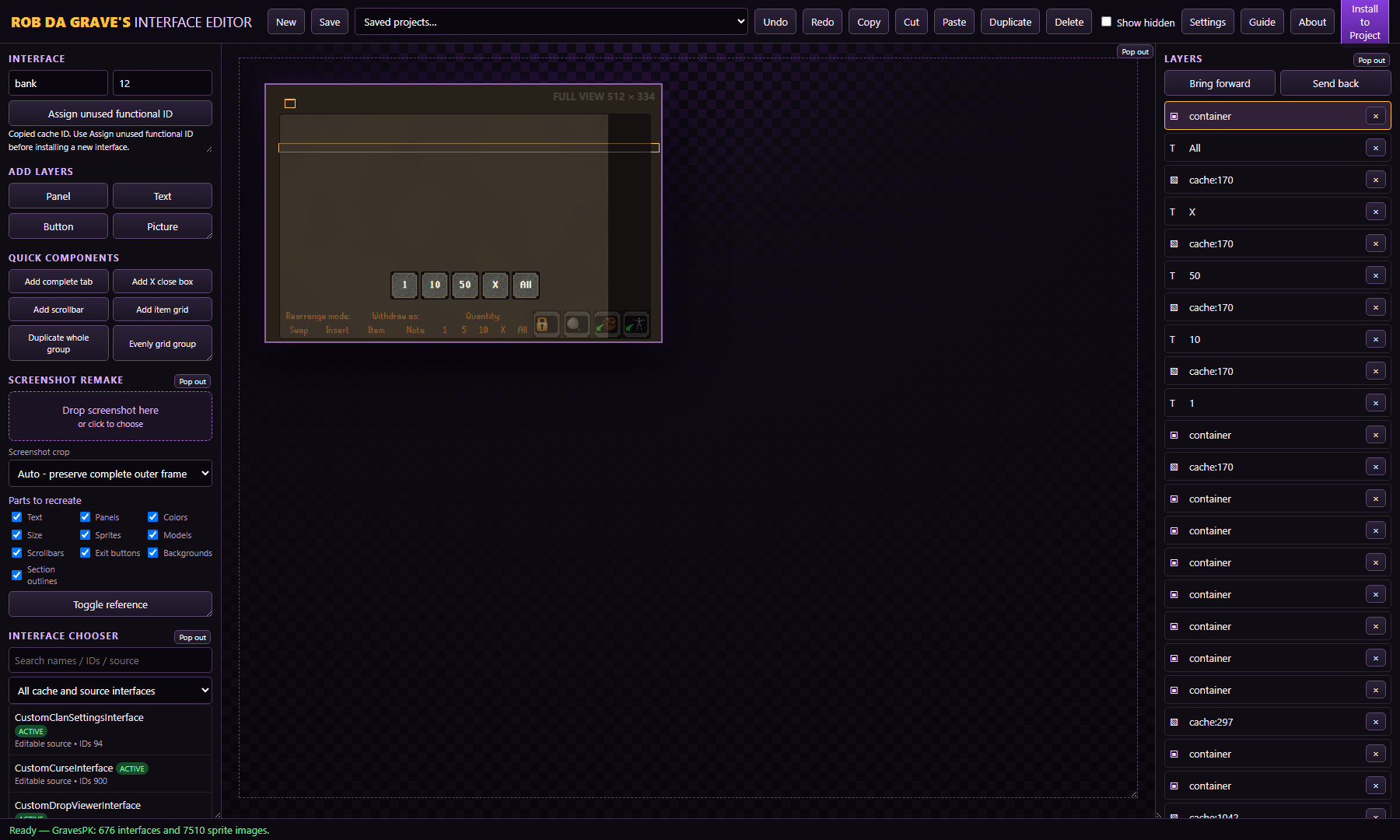 Interface Editor media