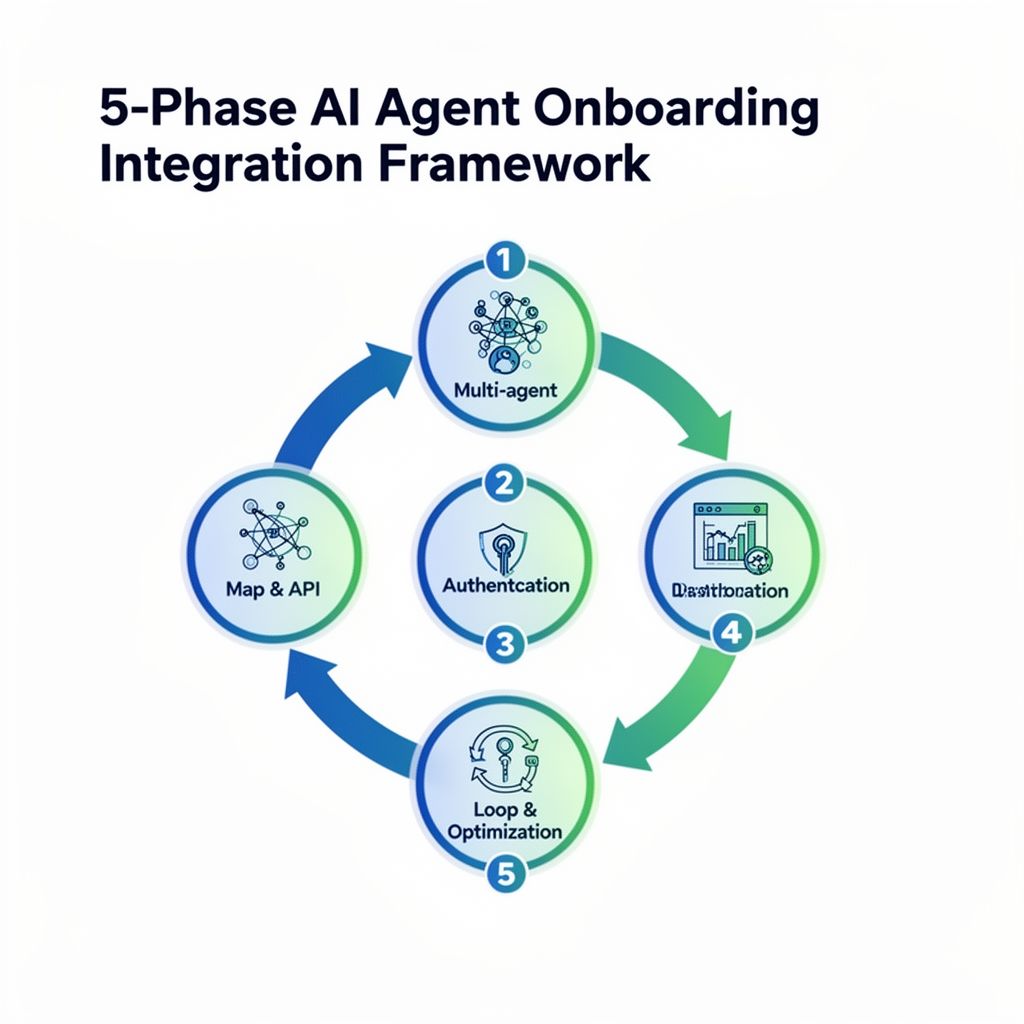 The 5-Phase AI Agent Onboarding Integration Framework diagram