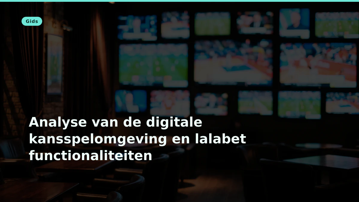 Analyse van de digitale kansspelomgeving en lalabet functionaliteiten