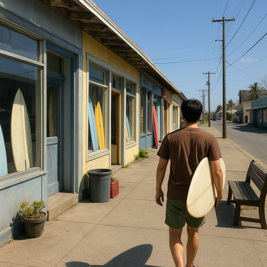 ingu beach surf shops row