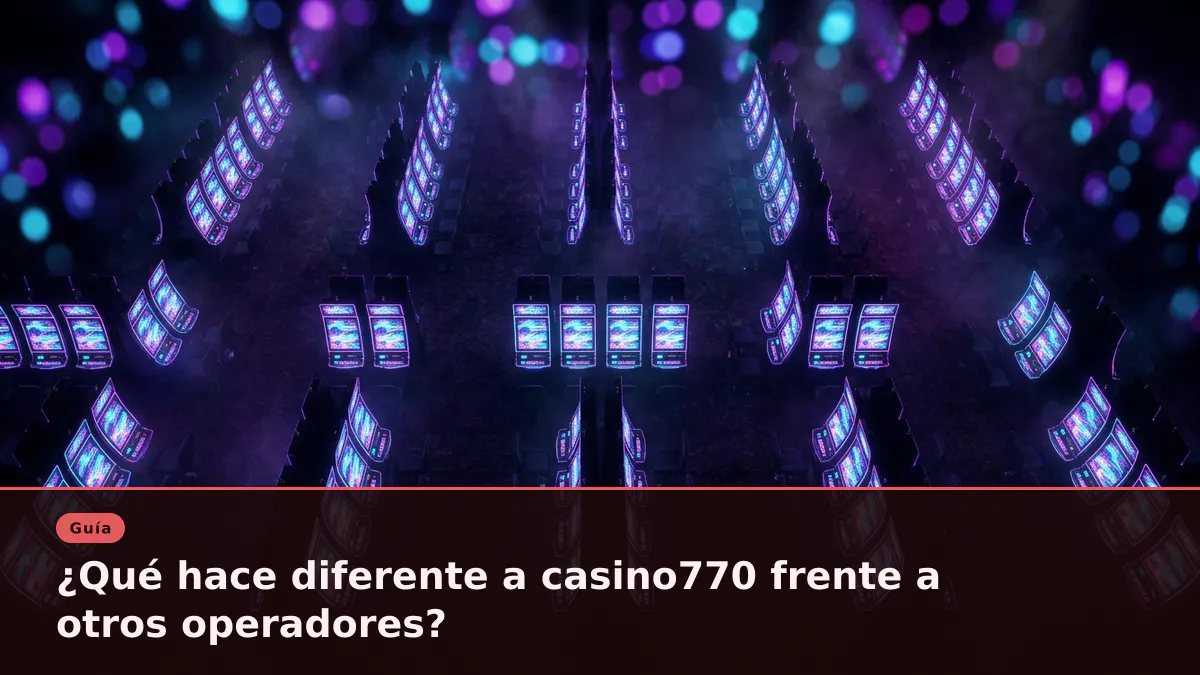 ¿Qué hace diferente a casino770 frente a otros operadores?