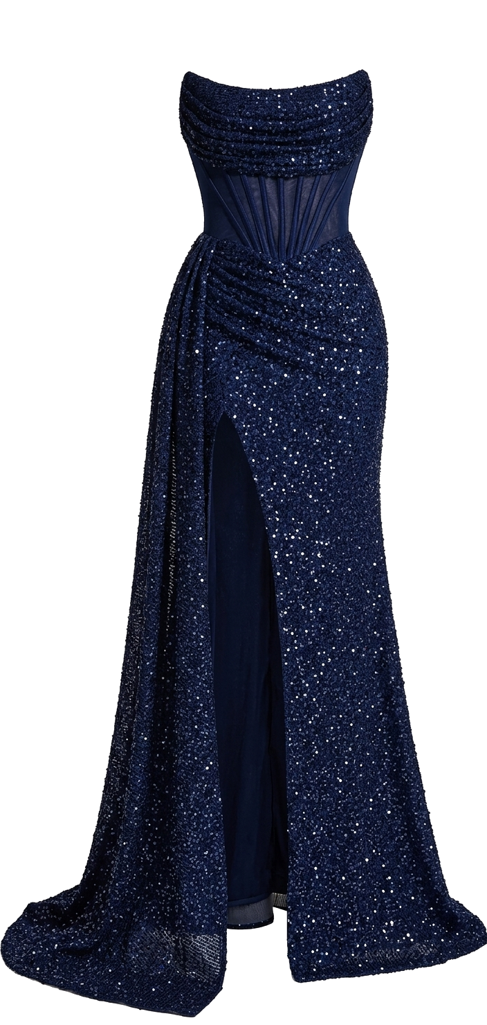 Navy Prom Dress | - 1-