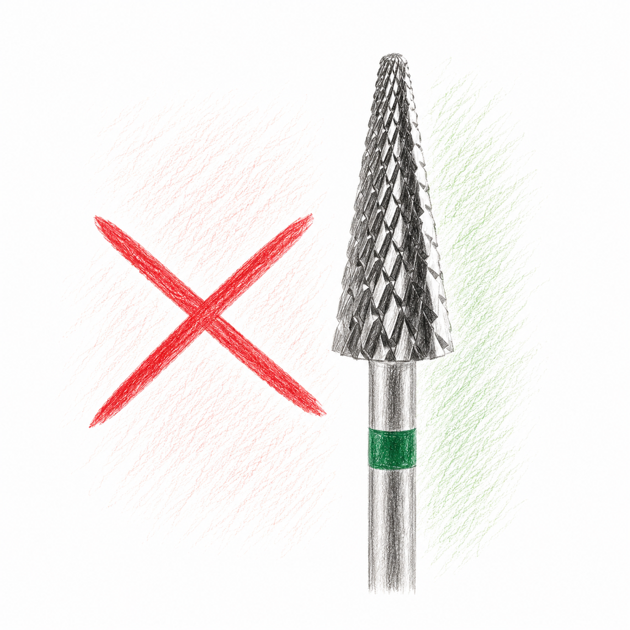Cone bit not recommended