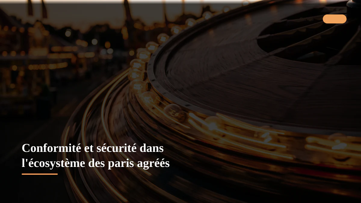 Conformité et sécurité dans l'écosystème des paris agréés