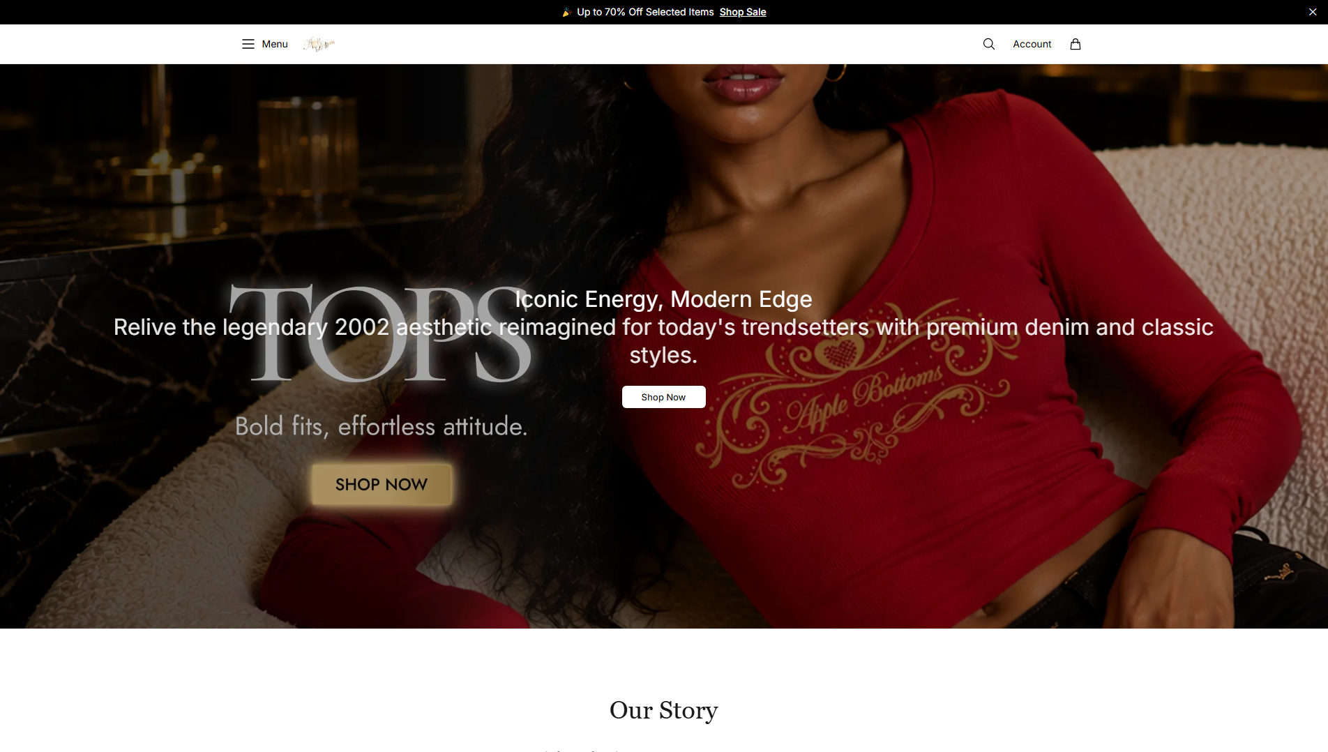 Stored capture of applebottomsapparel.shop