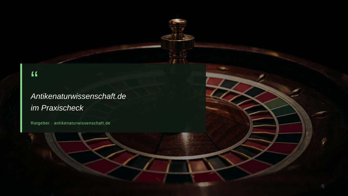 Antikenaturwissenschaft.de im Praxischeck