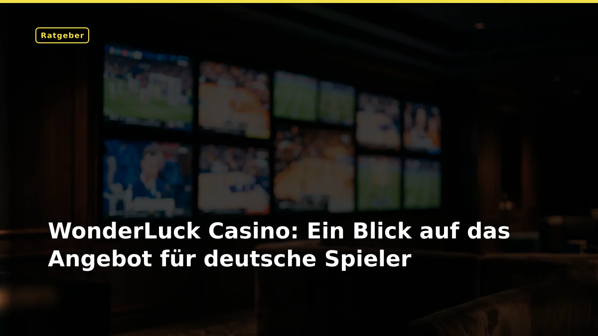 WonderLuck Casino: Ein Blick auf das Angebot für deutsche Spieler