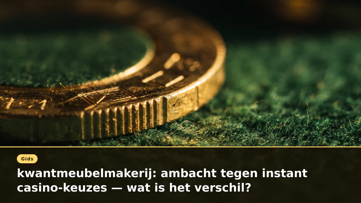 kwantmeubelmakerij: ambacht tegen instant casino-keuzes — wat is het verschil?
