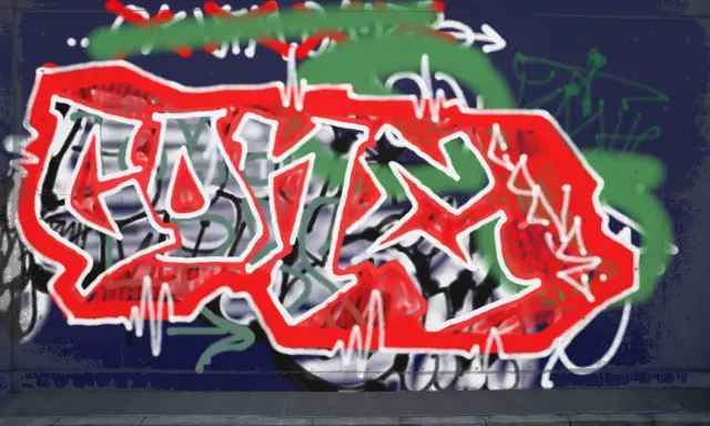 Graffiti artwork by Tkiz