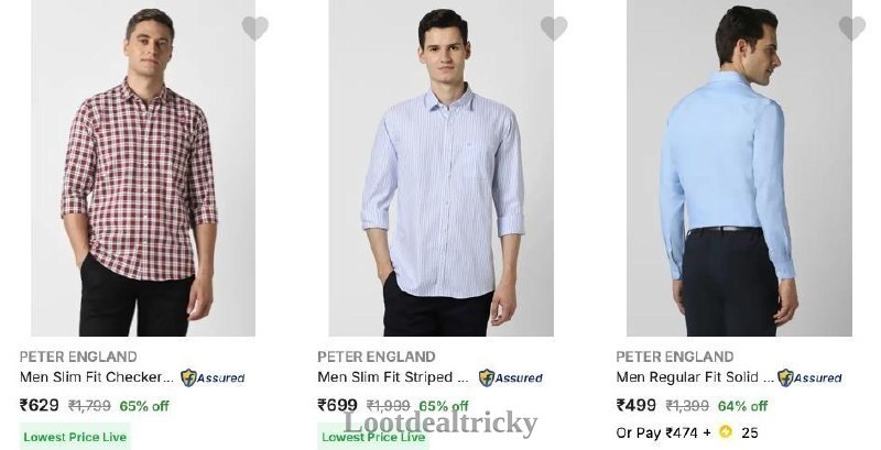 Peter England Shirts – Great Loot Offer @ 65% OFF Peter England Shirts – Great Loot Offer @ 65% OFF