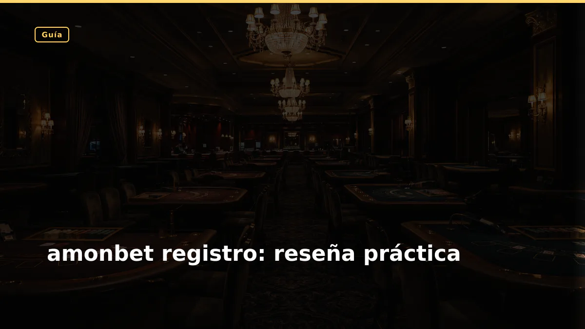 amonbet registro: reseña práctica
