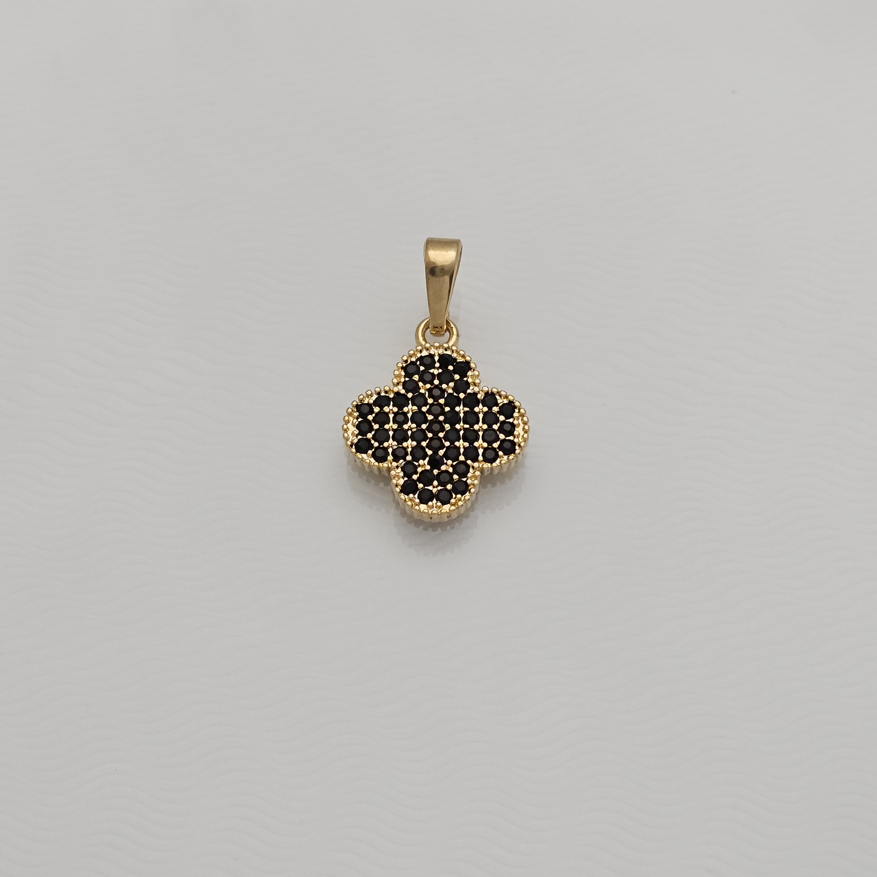 DIJE TREBOL MICROCIRCON 13X21MM