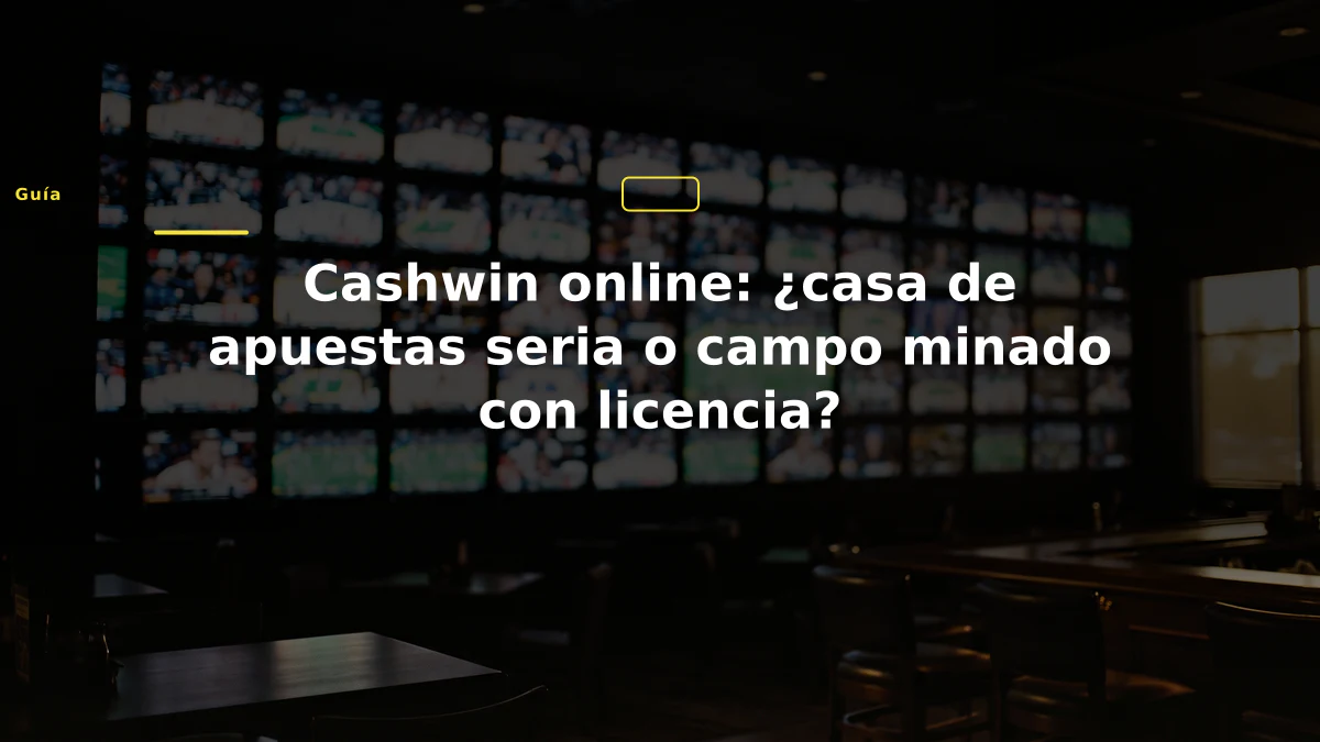 Cashwin online: ¿casa de apuestas seria o campo minado con licencia?
