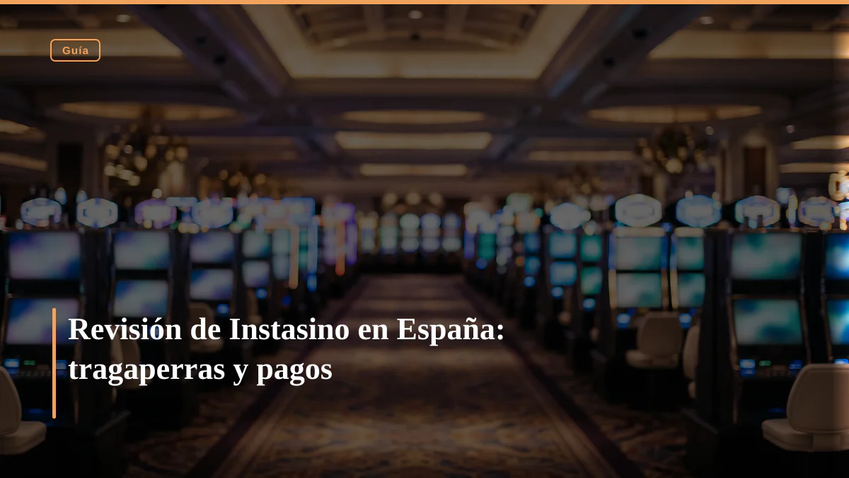 Revisión de Instasino en España: tragaperras y pagos