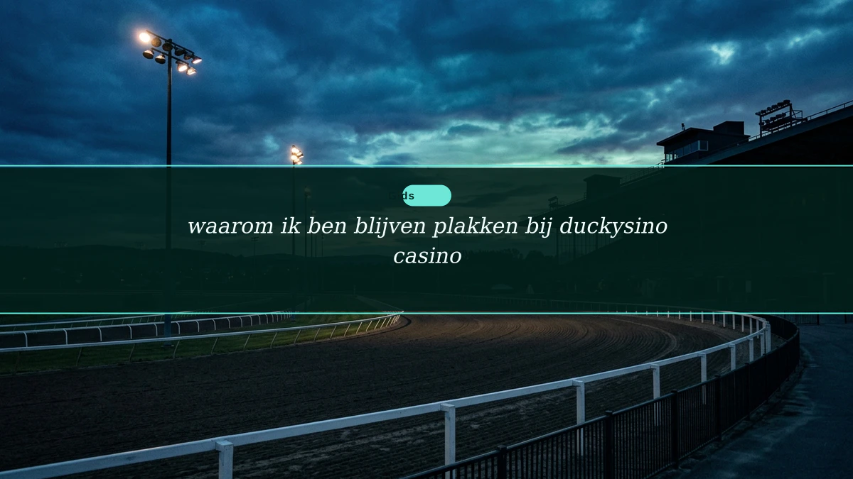 waarom ik ben blijven plakken bij duckysino casino