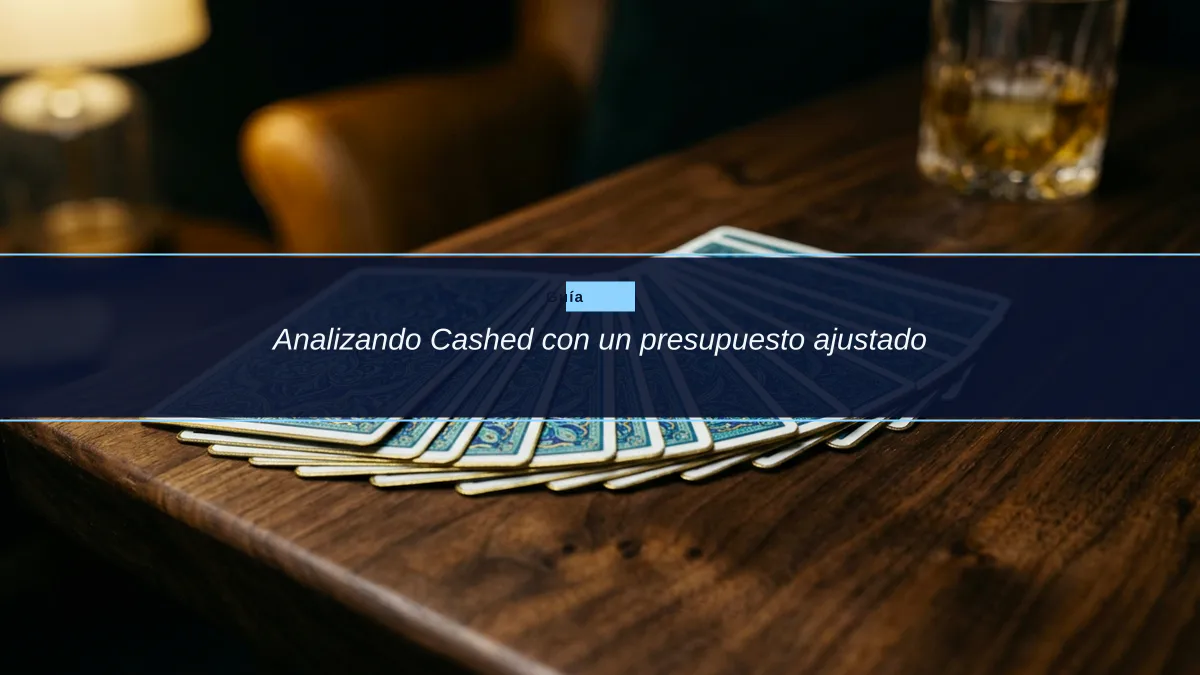 Analizando Cashed con un presupuesto ajustado