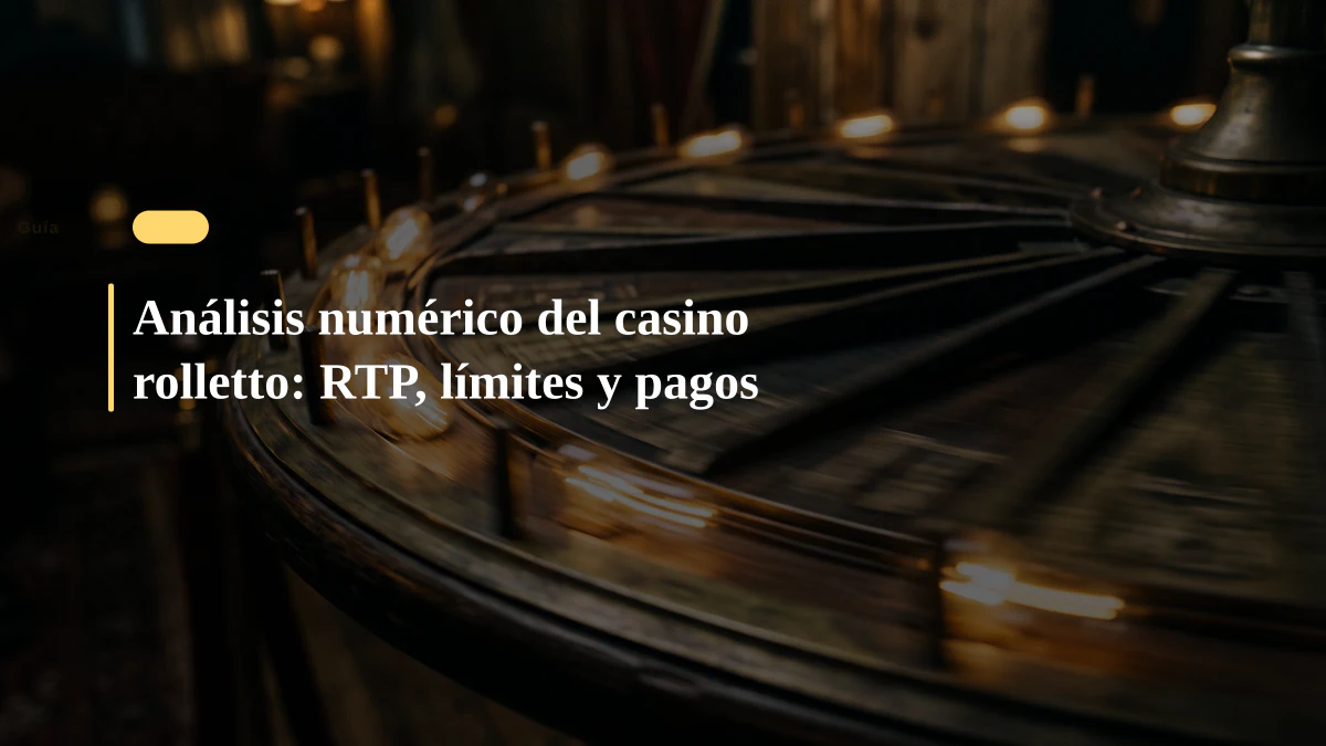 Análisis numérico del casino rolletto: RTP, límites y pagos