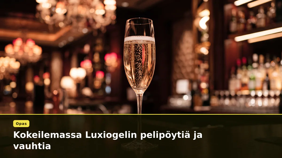 Kokeilemassa Luxiogelin pelipöytiä ja vauhtia