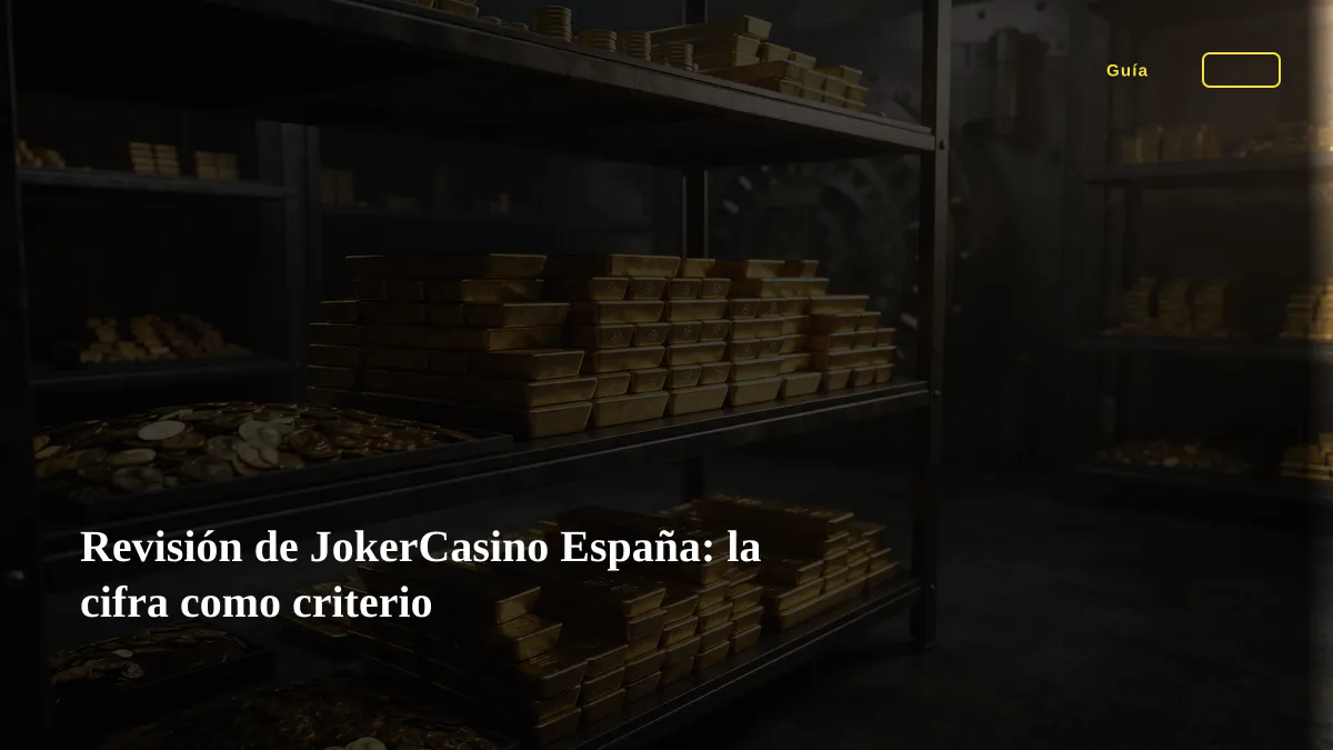 Revisión de JokerCasino España: la cifra como criterio