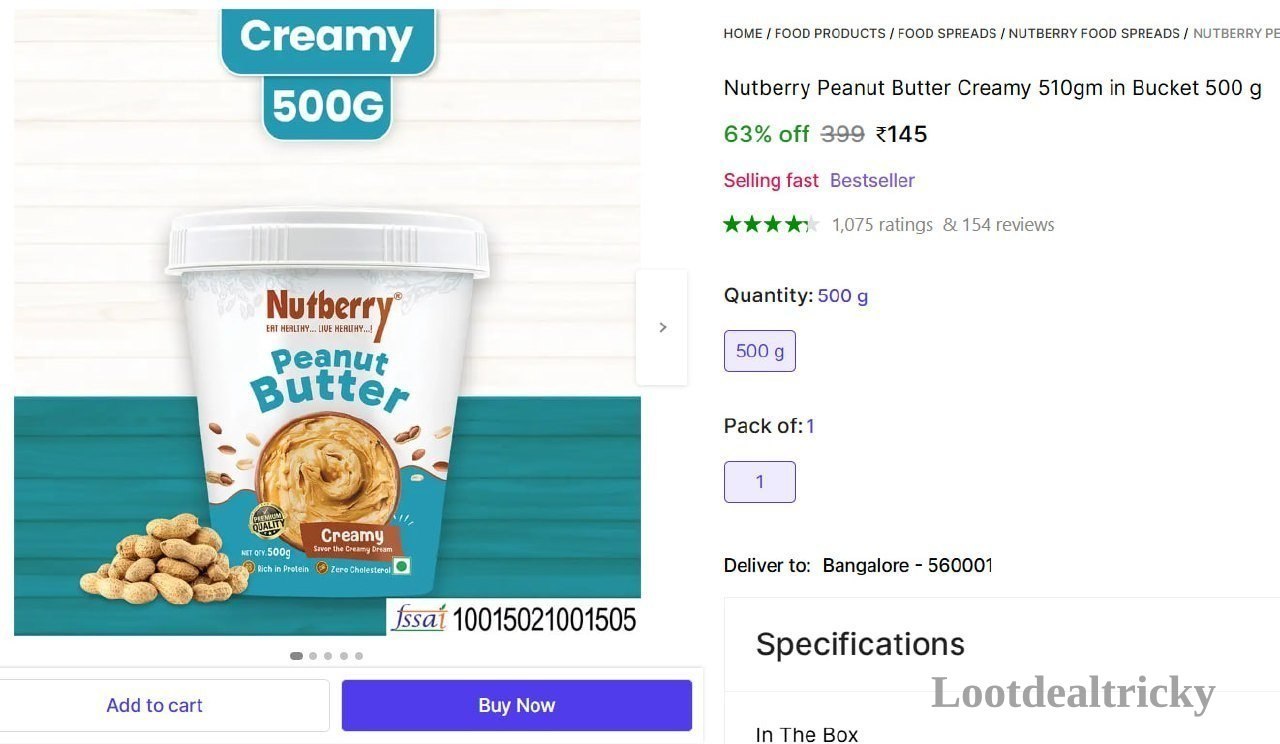 nutberry Peanut Butter Offer Image