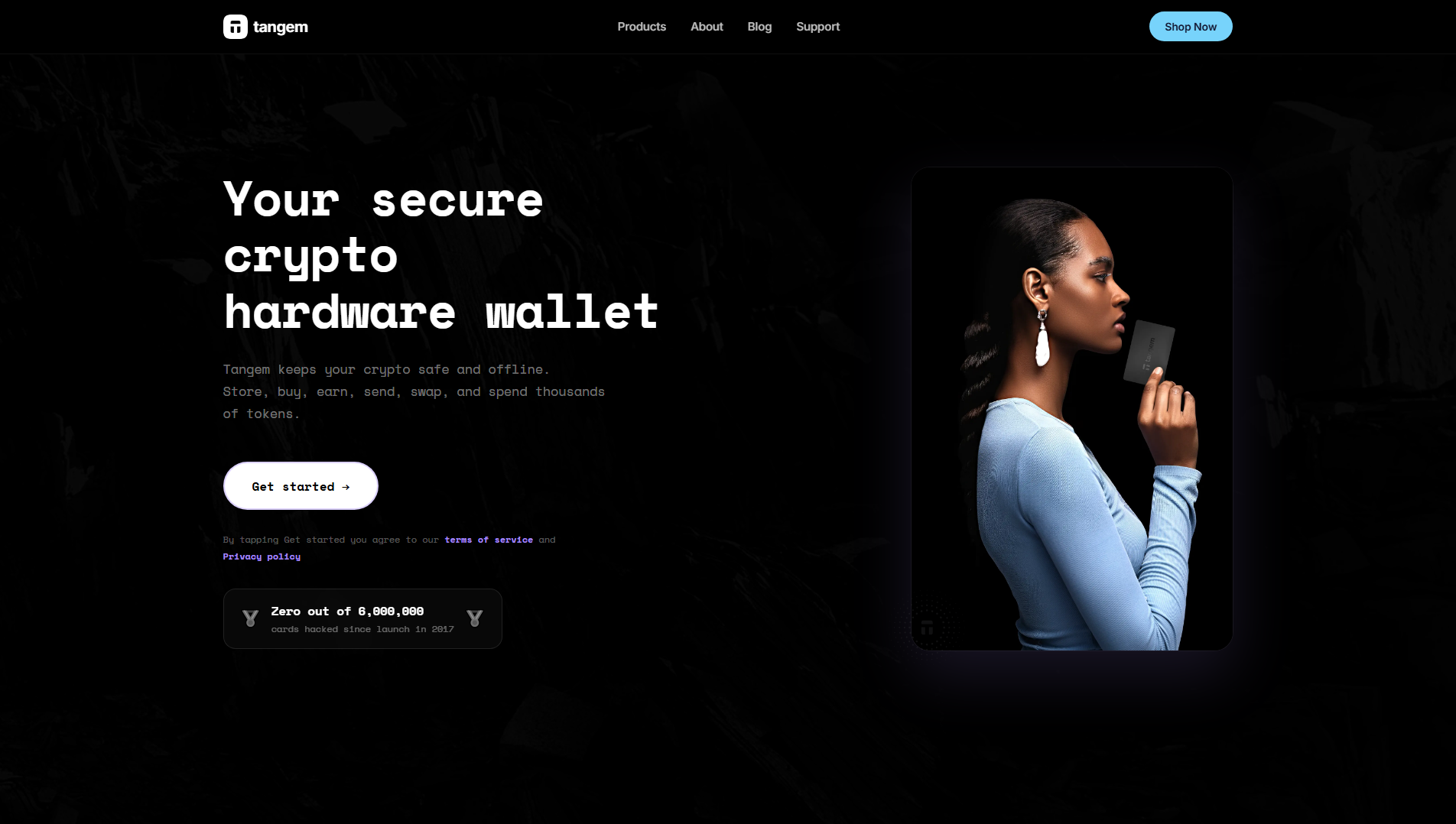 Stored capture of tangemsecurity.com