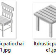 Rustic White Patio Set