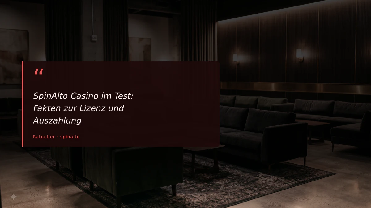 SpinAlto Casino im Test: Fakten zur Lizenz und Auszahlung