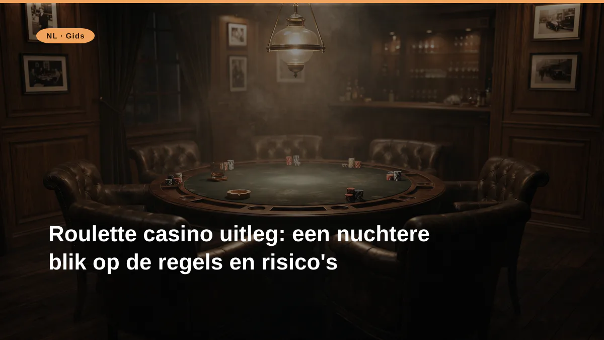 Roulette casino uitleg: een nuchtere blik op de regels en risico's