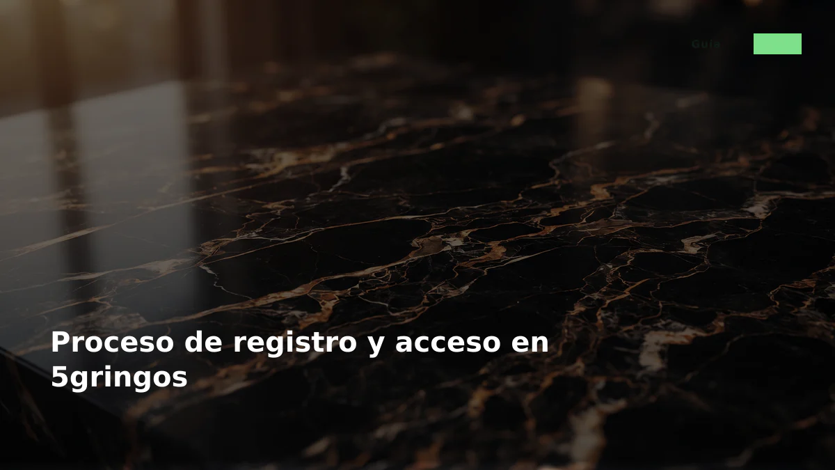 Proceso de registro y acceso en 5gringos
