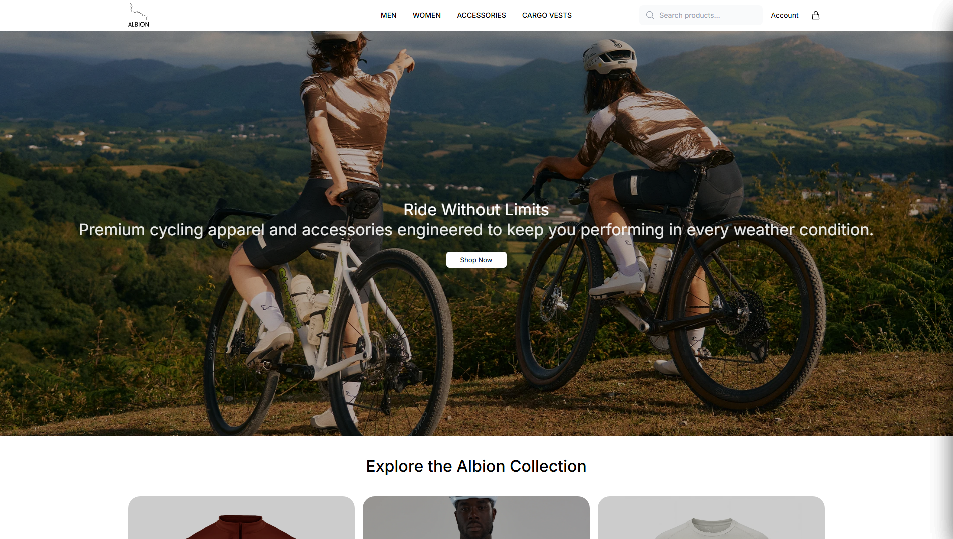 Stored capture of albioncyclingdirect.shop