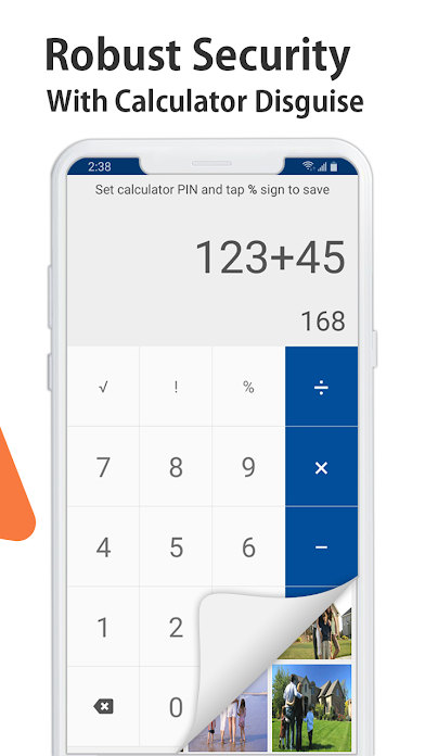 Calculator disguise and decoy password feature on Android