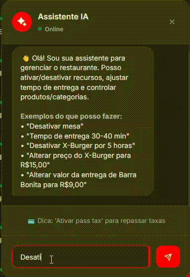 Demonstração da Assistente IA (WhatsApp)