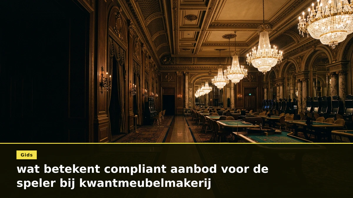 wat betekent compliant aanbod voor de speler bij kwantmeubelmakerij