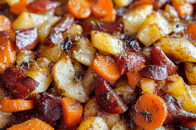 Amazing Maple Dijon Roasted Apples & Carrots Delight step photo