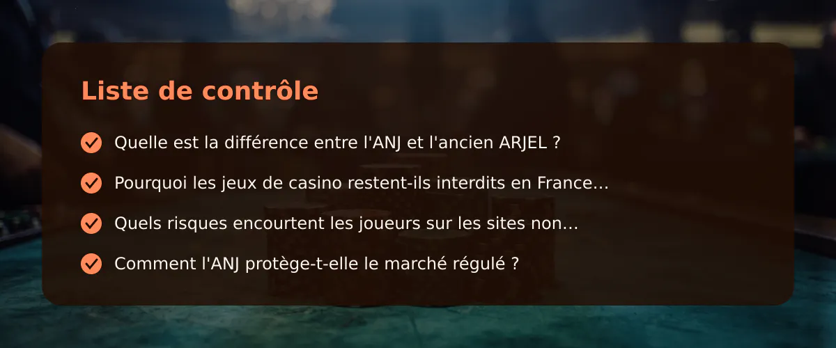 Le cadre légal des sites de jeu étrangers pour les joueurs français — Liste de contrôle