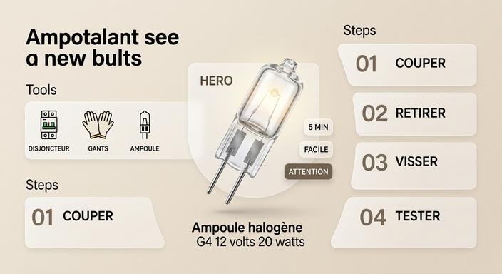 Schéma de montage pour ampoule g4 12v