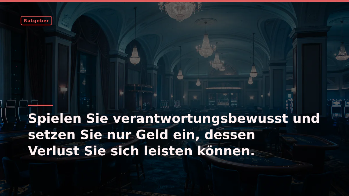 Spielen Sie verantwortungsbewusst und setzen Sie nur Geld ein, dessen Verlust Sie sich leisten können.