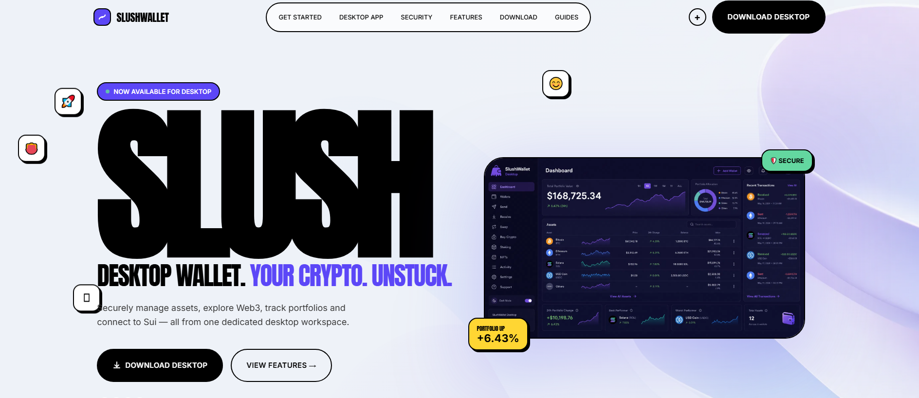 Screenshot of slushdesktopwallet.com