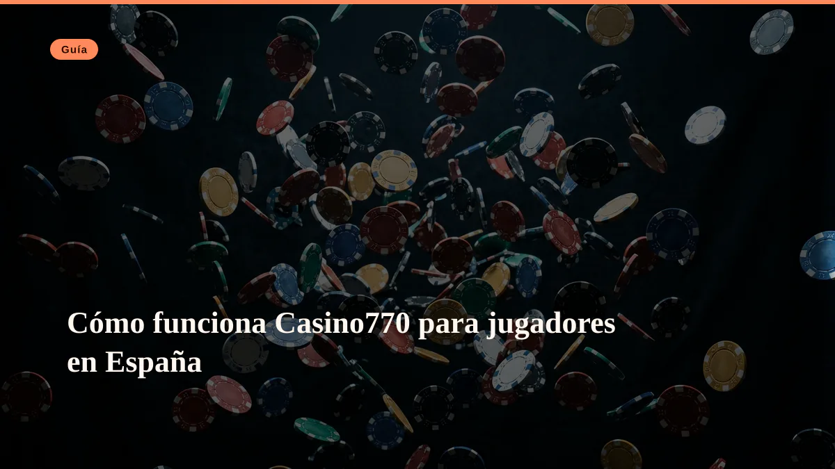 Cómo funciona Casino770 para jugadores en España
