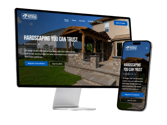 Gabriel's Pavers website homepage