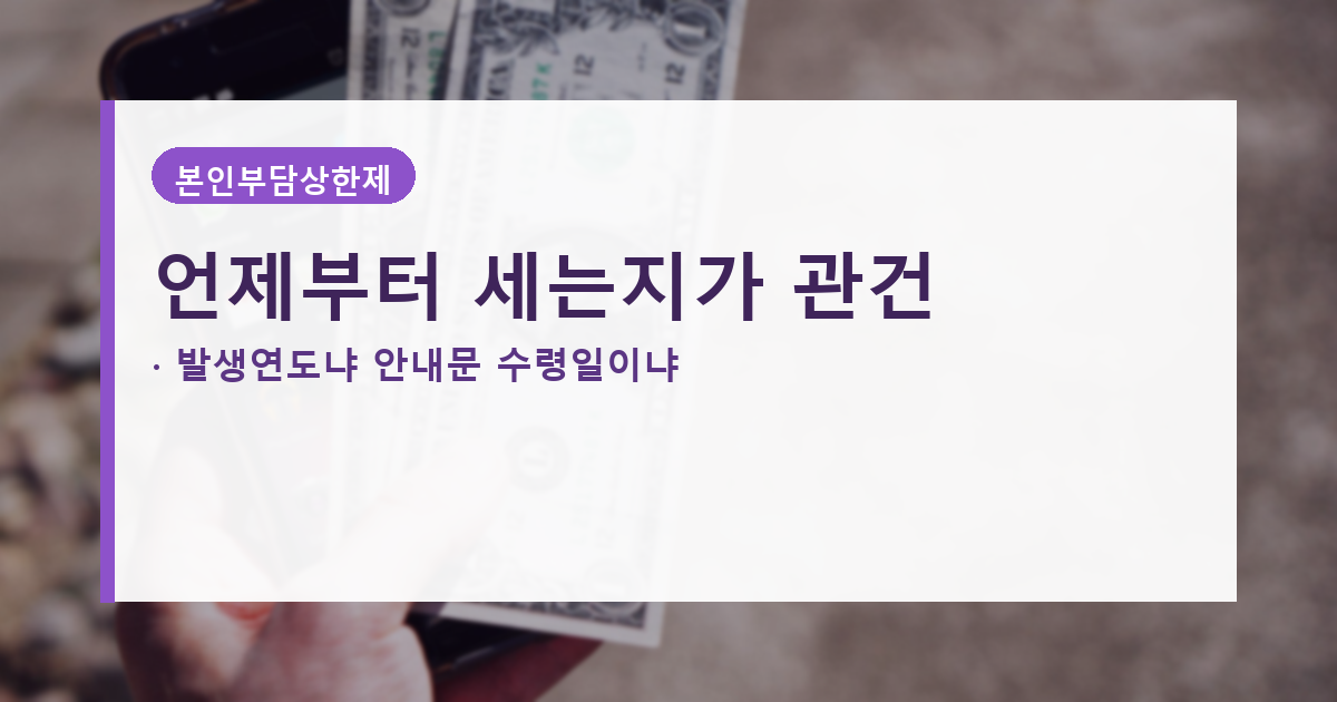 본인부담상한제 환급금 소멸시효 3년, 기산일 이렇게 잘못 알면 못 받습니다 도식