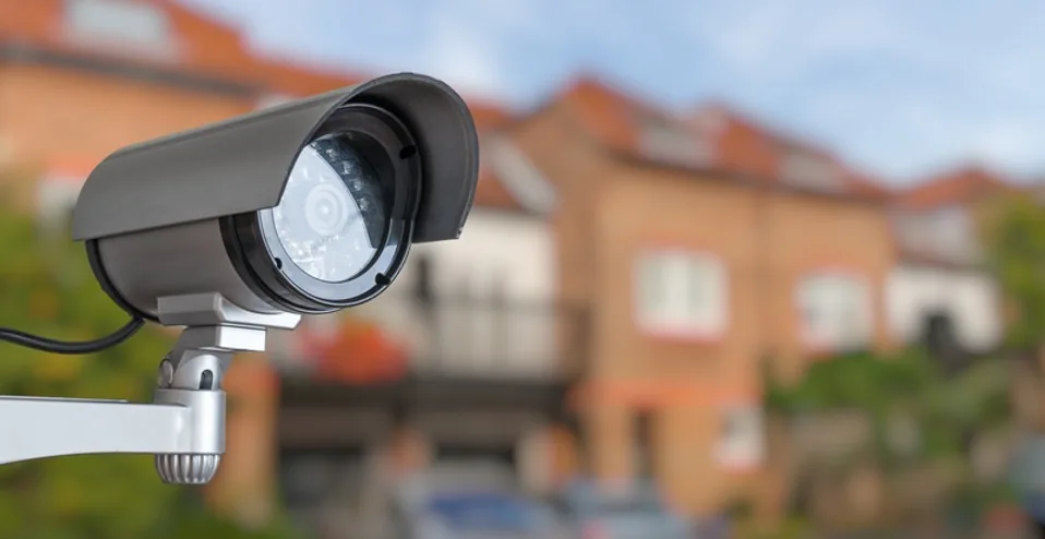 CCTV camera protecting a residential home