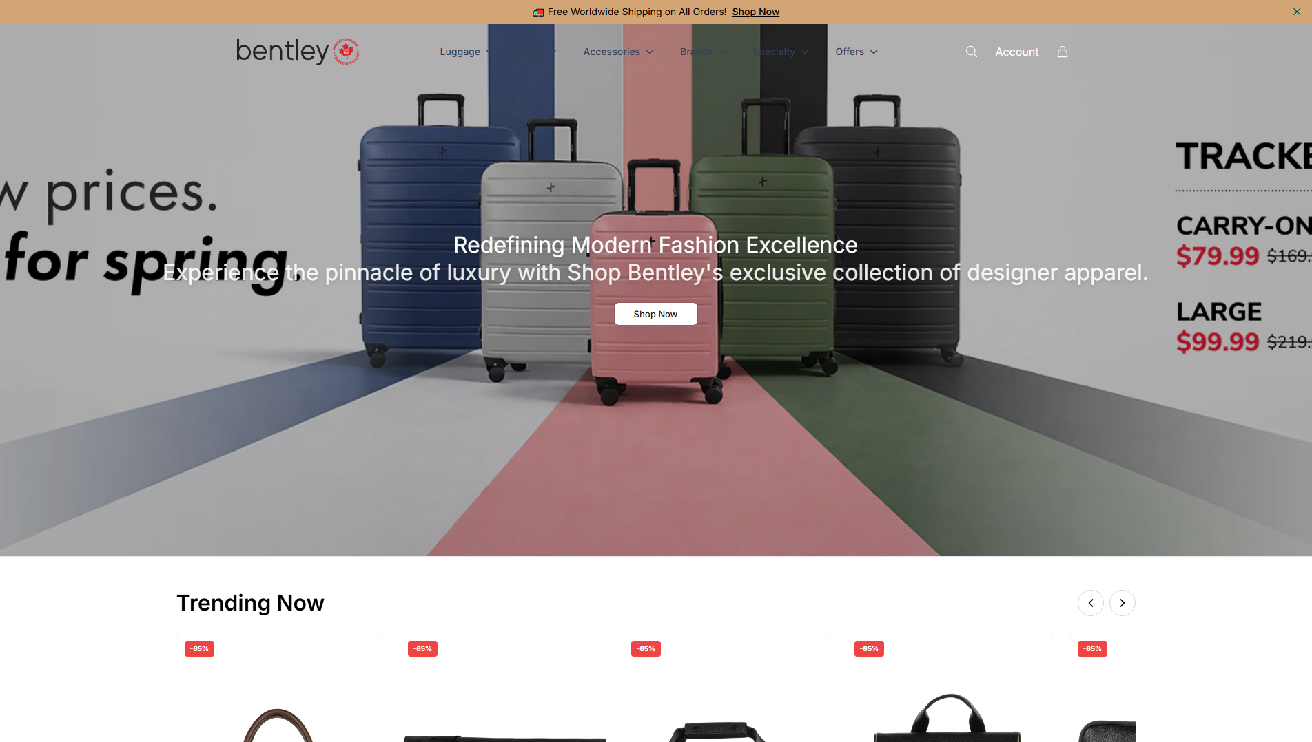 Stored capture of bentleystyle.shop